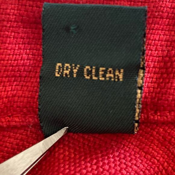 Embassy Row Pure Linen Red Sleeveless Maxi Shirt Dress Sz 10 Mandarin Collar - Picture 9 of 9